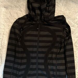 Black and Gray Striped Hoodie lululemon